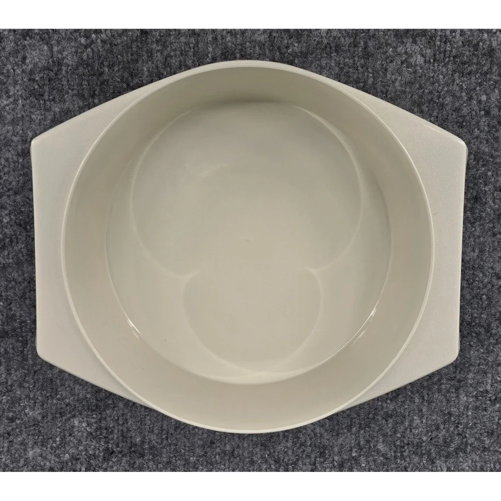 Vtg 70s Tupperware‎ Tortilla Keeper Server 785 Almond Round w/Lid 9